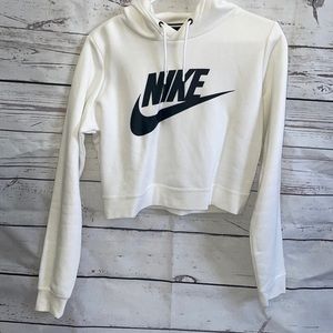 NIKE Small crop sweatshirt white